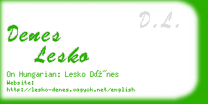 denes lesko business card